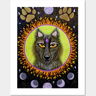 Wolf Moon Rising Posters and Art